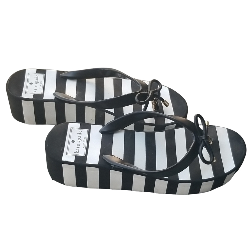 KATE♠️SPADE Flatform Flip Flops - Picture 4 of 9